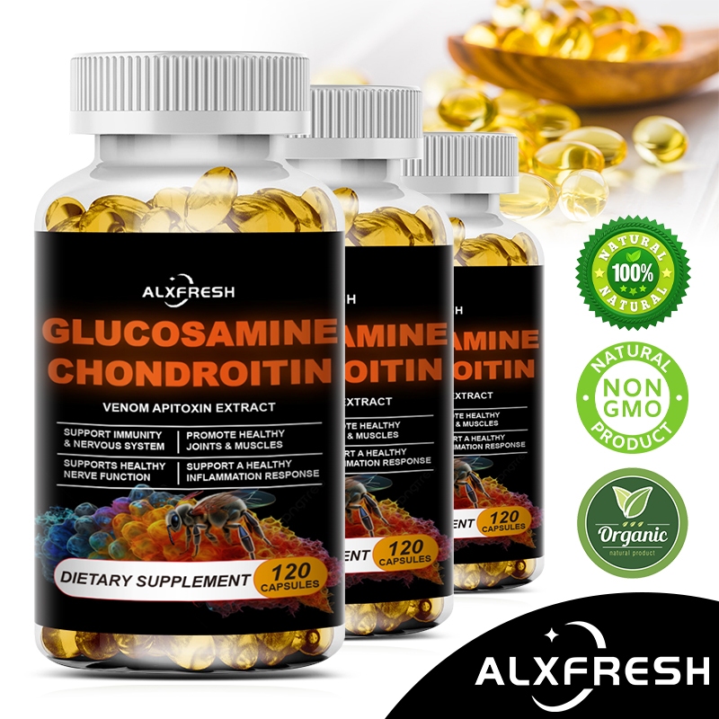 กลูโคซามีน คอนโดรอิติน MSM สําหรับบรรเทาอาการปวดข้ออักเสบ เข่าร่วม การสนับสนุนกระดูก อาหารเสริมเพื่อสุขภาพ