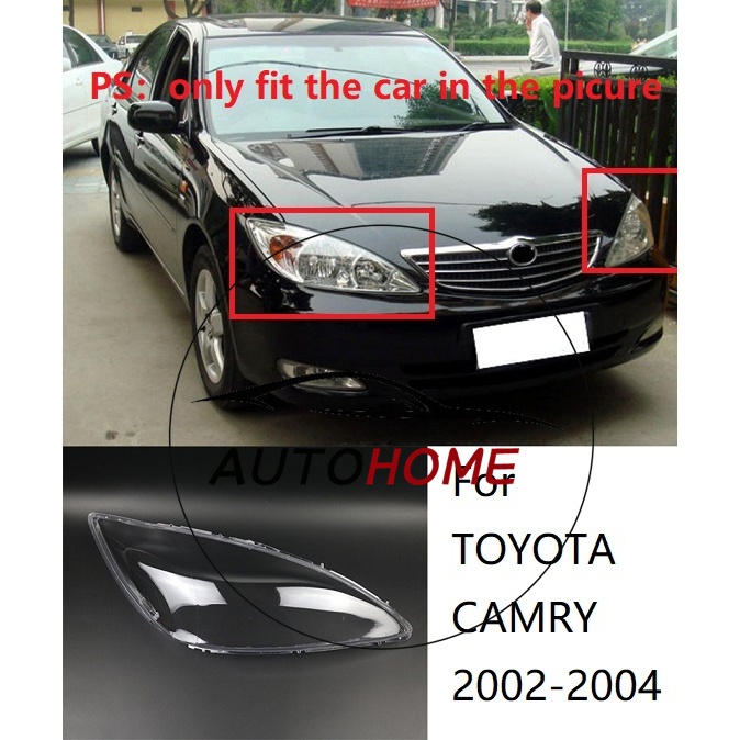 คุณภาพเดิม ไฟหน้ารถฝาครอบเลนส์สําหรับ Toyota Camry 2002 2003 2004 2005 รถเปลี่ยนฝาครอบอัตโนมัติฝาครอ