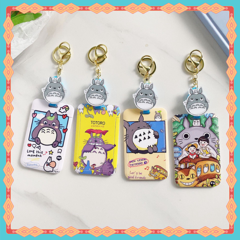 ใหม่ Totoro Multi-Function Retractable ที่ใส่บัตรพร้อมสายคล้องคอ ใส่บัตรพนักงาน/นักเรียน/รถบัส/ธนาคาร กันหาย ใส่รูปดาว/โพลารอยด์