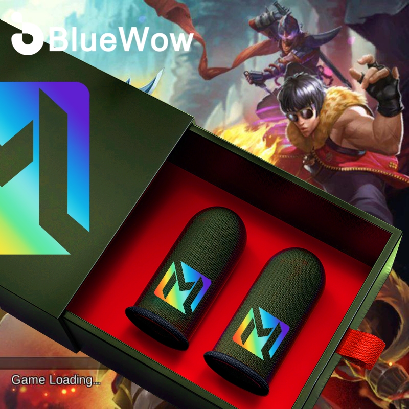 Bluewow 【Mobile Legends】ถุงมือเล่นเกม กันเหงื่อ ไล่โทนสี หน้าจอสัมผัส 2024 PUBG