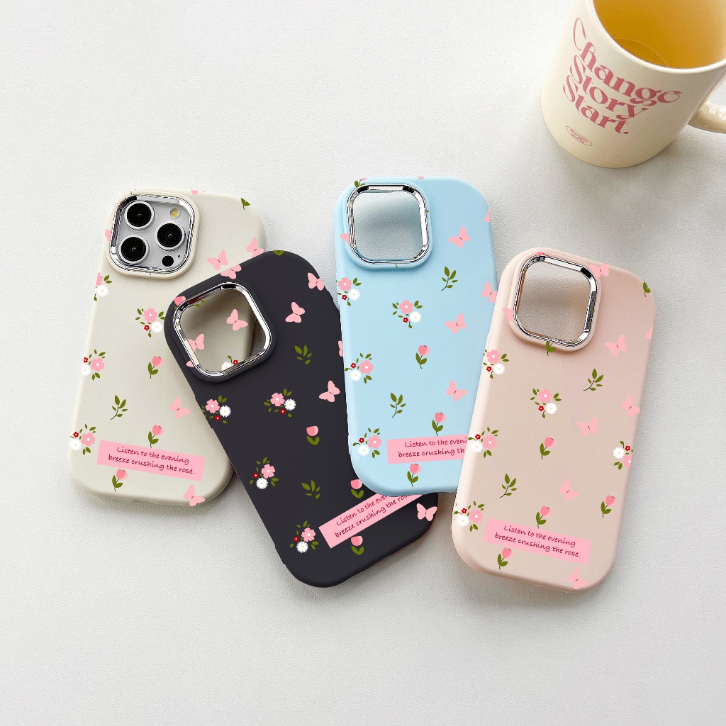 น่ารักการ์ตูนผีเสื้อพิมพ์กรณีiphone 15 14 11 12 13 XS Pro Max 6 6S 7 8 7G 8G Plus X XRปลอกกันกระแทกซิลิโคนอ่อนนุ่มฝาครอบโทรศัพท์