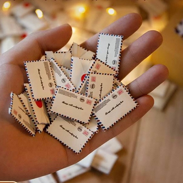 [Coisíní] 100 ชิ้น/365 ชิ้น Mini Letter Love ซองจดหมายของขวัญคู่ของขวัญวันเกิดสร้างสรรค์ Diy ที่เขียนด้วยลายมือรักคําหมายเหตุขนาดเล็กของขวัญวันวาเลนไทน์ Gi