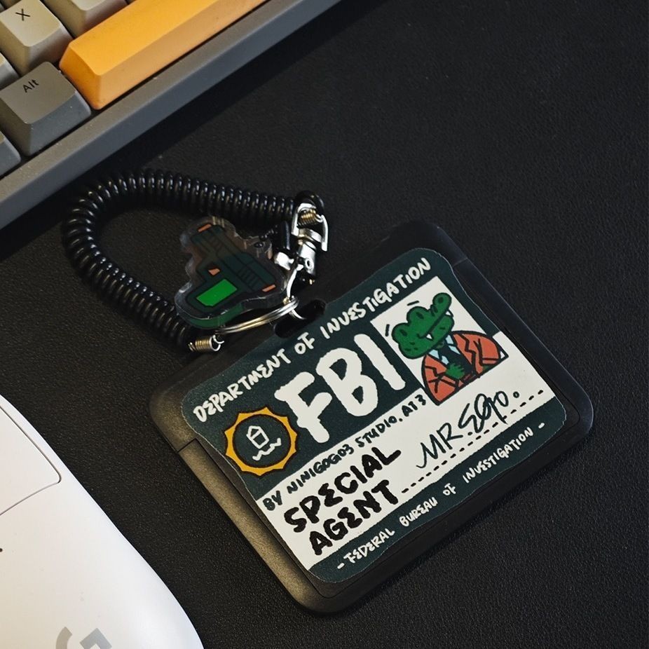 Fbi ที่ใส่บัตรรถบัสรถไฟใต้ดินพร้อมจี้ สําหรับนักเรียนและวิทยาเขต