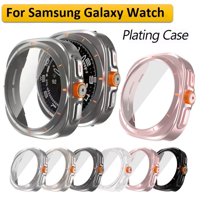 Tempered Glass Case For Samsung Galaxy Watch 7 Case Galaxy Watch 7 เคส Screen Protector Full Screen Covered เคส Galaxy Watch 6 Case Protector Galaxy Watch 7 Bumper Size 40mm 44mm  เคส Galaxy Watch 7 Case