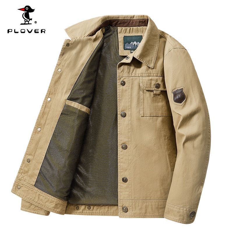 Plover Mens Overalls Jacket SWAT Police Fighting Military Uniform Bomber Jacket Outdoor Windproof Jacket No Ironed No Pleated Pure Cotton Fabric