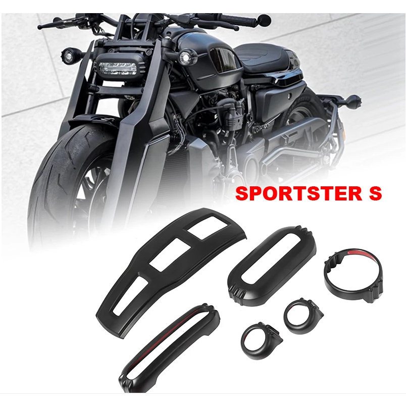 รถจักรยานยนต์ไฟหน้าไฟท้ายเครื่องมือไฟเลี้ยวชุดฝาครอบสําหรับ Harley Sportster S 1250 RH 2021-2022 อุปกรณ์เสริม