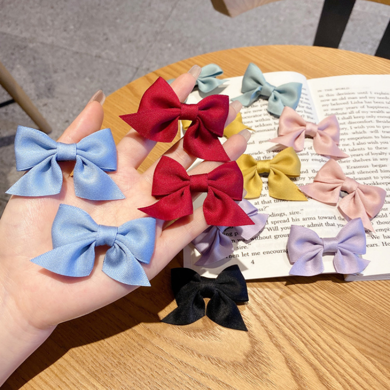 Korean Version of Children's Bi-folding Small Bow Headdress Hairpin