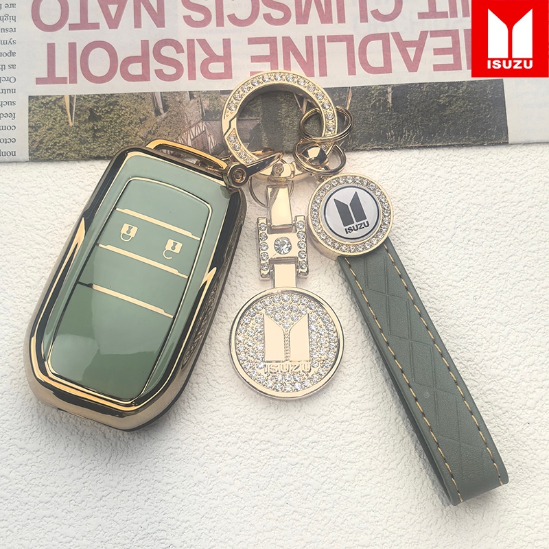 Isuzu Remote สมาร์ทรถ Key Chain แหวนฝาครอบกรณี Shell ป้องกันสําหรับ Isuzu D-max/x-series/Mu-7/Mu-x Isuzu พวงกุญแจ