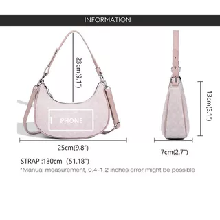 David Jones Paris Women Small Size Hard Hobo Bags กระเป๋าสะพายข้าง หนัง pu หญิง กระเป๋านุ่มและนุ่ม