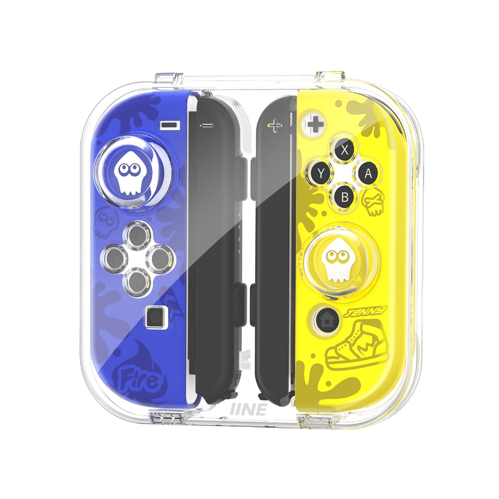 Iine เคสเก็บของแบบใสสําหรับ Joy-con / ความจุขนาดใหญ่และการออกแบบจอยสติ๊กที่ทนต่อแรงกดและเปิดและปิดแม่เหล็ก