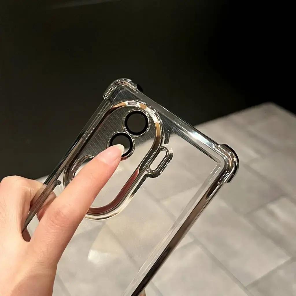 เคสโทรศัพท์, สำหรับ OPPO Reno 11 5G 11 Pro Reno 10 Pro เคสนิ่ม, โปร่งใส, ถุงลมนิรภัยสี่มุม, พร้อมฟิล์มเลนส์ - รูปที่ 2