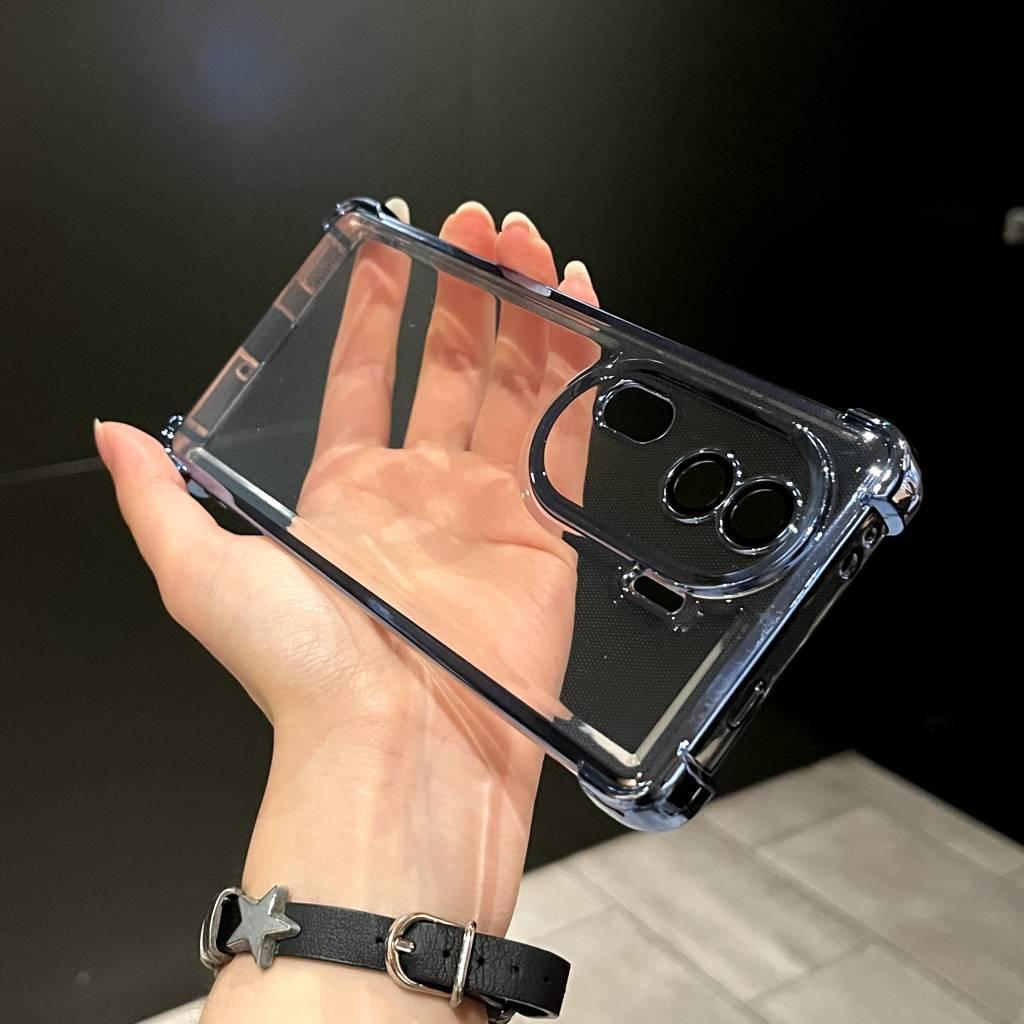 เคสโทรศัพท์, สำหรับ OPPO Reno 11 5G 11 Pro Reno 10 Pro เคสนิ่ม, โปร่งใส, ถุงลมนิรภัยสี่มุม, พร้อมฟิล์มเลนส์ - รูปที่ 3