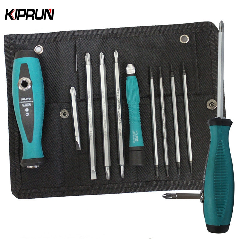 ชุดไขควง KIPRUN, ชุดไขควงแม่เหล็กที่มีความแม่นยํา 10 ชิ้น Phillips Slotted Star Bits เครื่องมือซ่อม – โปรปัง