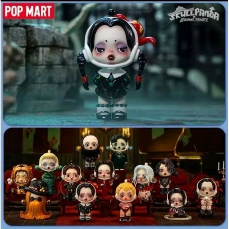 พร้อมส่ง ของแท้ POPMART SKULLPANDA x ADDAMS FAMILY Series Blind Box สําหรับเป็นของขวัญวันเกิด