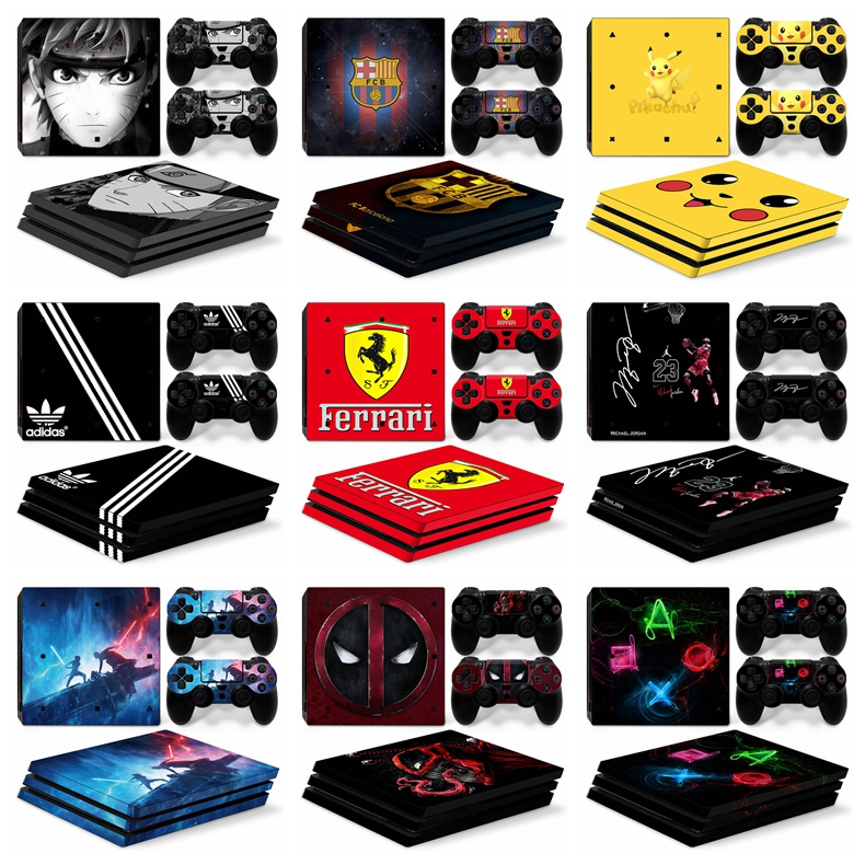 70 ชนิดรูปแบบ PS4 PRO Playstation 4 PRO คอนโซลชุดผิวไวนิล Decal สติกเกอร์คอนโทรลเลอร์