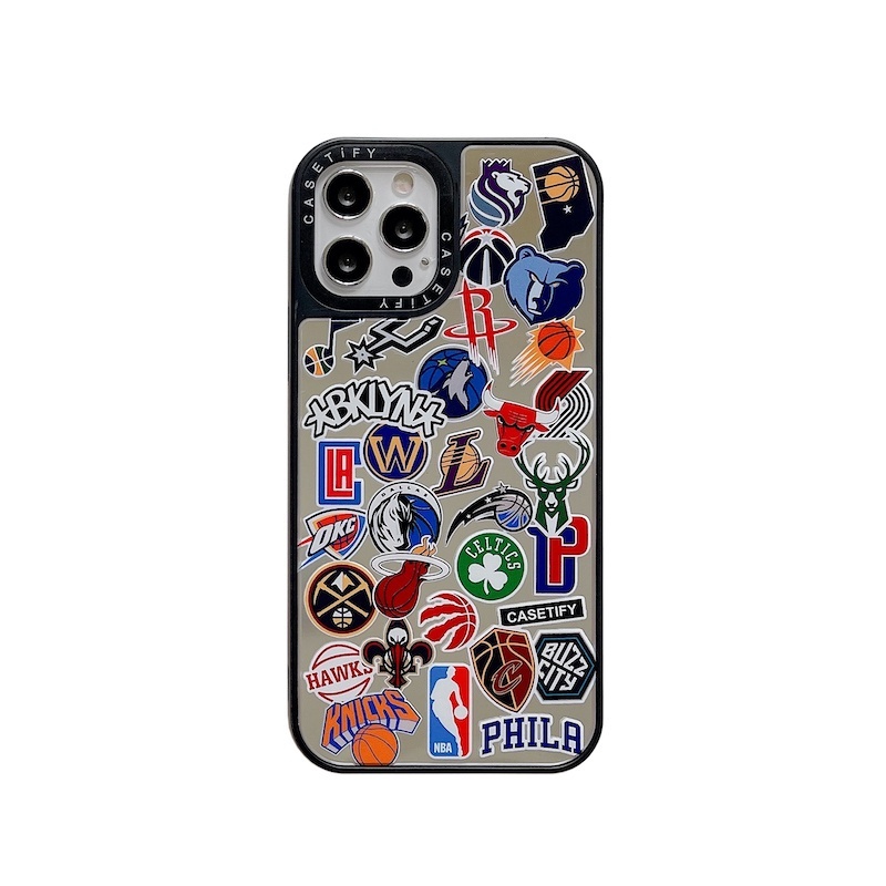 Nba Mirror Casetifyเคสโทรศัพท์สําหรับiPhone 16 15 14 13 12 11 Pro Max Plus