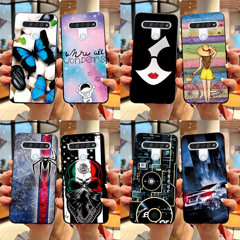 สําหรับ LG Q61 / LG K61 เคสโทรศัพท์กันกระแทกป้องกันกล้องผีเสื้อที่สวยงามสาวซิลิโคนอ่อนนุ่มกรณี