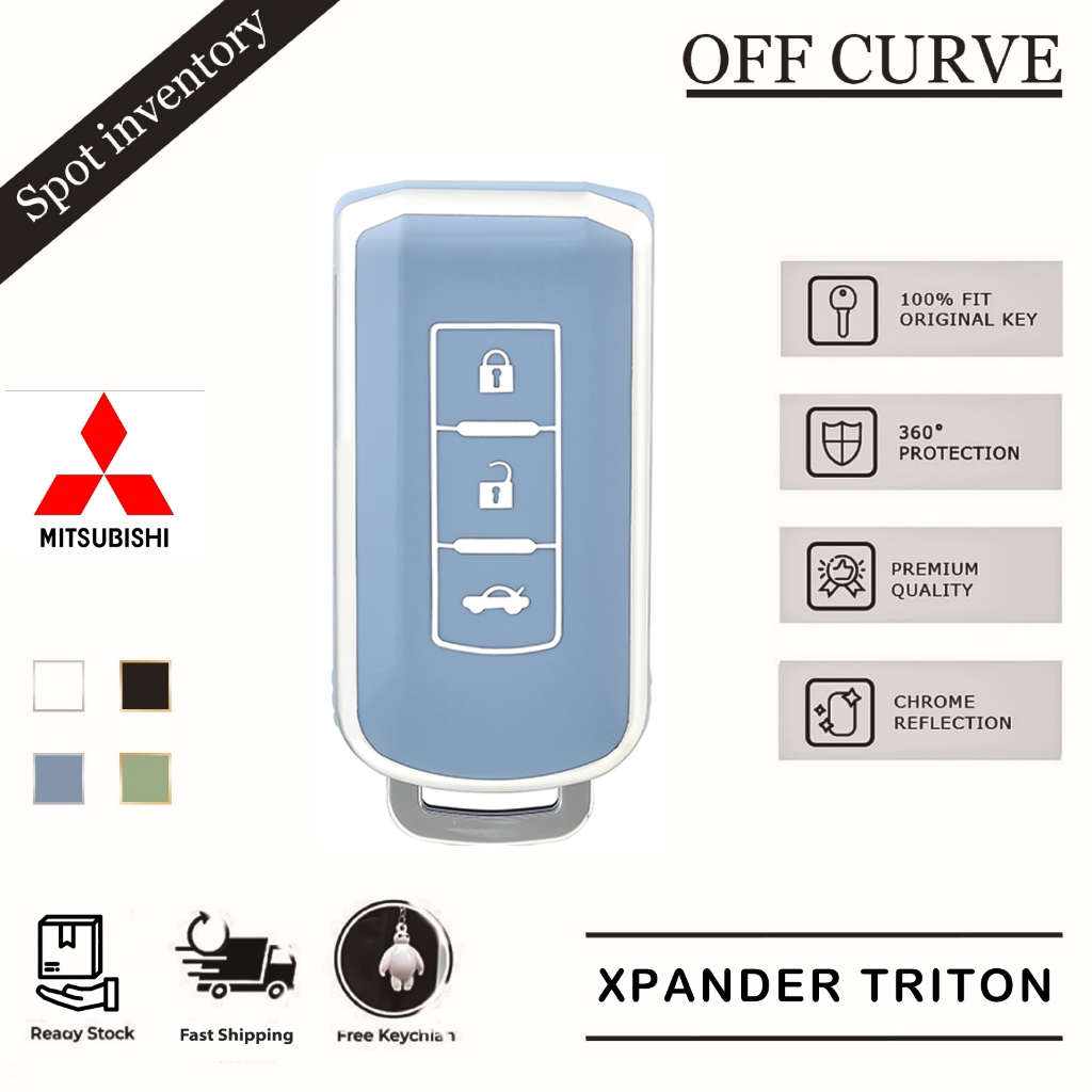 [ใหม่] Mitsubishi XPANDER TRITON OUTLANDER รถพรีเมี่ยม Tpu ฝาครอบกุญแจระยะไกล Fob กรณีปลอก Sarung Kunci อุปกรณ์เสริม