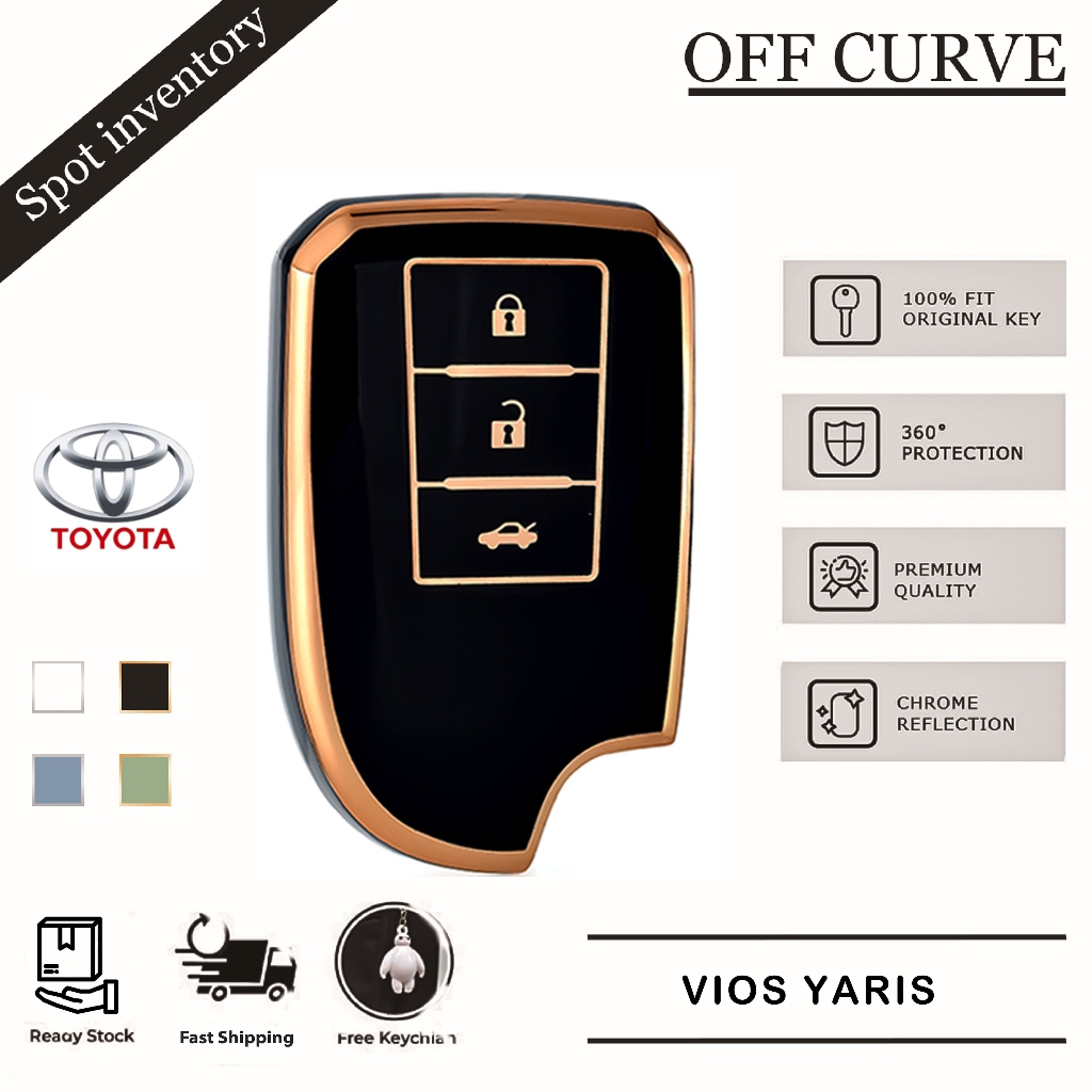 Toyota Vios, Toyota Yaris Push Start New Design TPU Anti Scratch Remote Key Cover/ Key Case