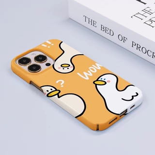 เป็ดน่ารักสําหรับiphone 171615 14 13 12 11 Pro Max X XR Xs Max Plus 2020 Brightก๋วยเตี๋ยวสี่ขนมปังป้องกันกล้องกันกระแทกฝาหลังเคสโทรศัพท์Qsmb