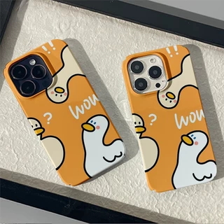 เป็ดน่ารักสําหรับiphone 171615 14 13 12 11 Pro Max X XR Xs Max Plus 2020 Brightก๋วยเตี๋ยวสี่ขนมปังป้องกันกล้องกันกระแทกฝาหลังเคสโทรศัพท์Qsmb