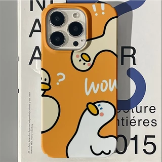 เป็ดน่ารักสําหรับiphone 171615 14 13 12 11 Pro Max X XR Xs Max Plus 2020 Brightก๋วยเตี๋ยวสี่ขนมปังป้องกันกล้องกันกระแทกฝาหลังเคสโทรศัพท์Qsmb