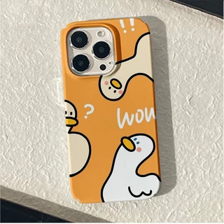 เป็ดน่ารักสําหรับiphone 171615 14 13 12 11 Pro Max X XR Xs Max Plus 2020 Brightก๋วยเตี๋ยวสี่ขนมปังป้องกันกล้องกันกระแทกฝาหลังเคสโทรศัพท์Qsmb