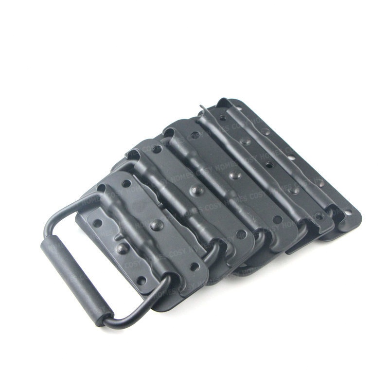 มือจับสปริงเปล่า สีดํา ไม่มีสกรู พับเก็บได้ 100 มม. สําหรับตู้ลําโพง ทําเอง