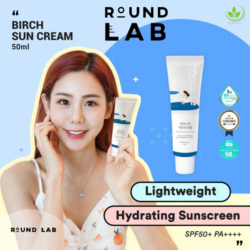 Round Lab Birch Juice Moisturizing Sunscreen Cream SPF50+ PA++++ 50ml ให้ความชุ่มชื้น ครีมกันแดดหน้า