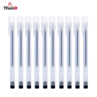 Thunlit ปากกาเจลสีดำ ขายส่ง 10 ชิ้น ปากกาลูกลื่นแบบคลาสสิก พ…