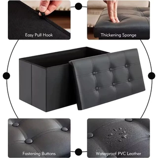 【ซื้อ 1 แถม 1】สตูลโซฟา,สตูลเก็บของ รับน้ําหนักได้ดี สตูลสําหรับจัดเก็บ กล่องโซฟา เก้าอี้พับได้