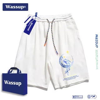 ชุดร่วม Wassup: กางเกงขาสั้นผู้ชายผ้าฝ้ายบริสุทธิ์ สบาย - สำหรับคู่รัก