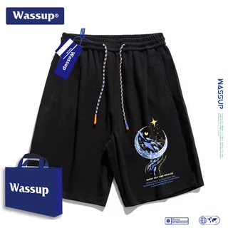 ชุดร่วม Wassup: กางเกงขาสั้นผู้ชายผ้าฝ้ายบริสุทธิ์ สบาย - สำหรับคู่รัก