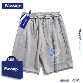 ชุดร่วม Wassup: กางเกงขาสั้นผู้ชายผ้าฝ้ายบริสุทธิ์ สบาย - สำหรับคู่รัก