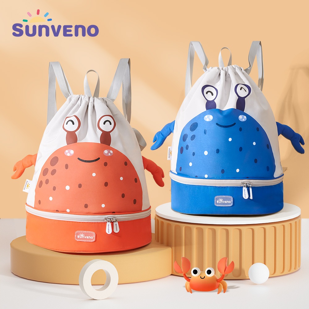 ซันเวโน กระเป๋าว่ายน้ําเด็กแฟชั่นกระเป๋าเป้สะพายหลังกันน้ํา