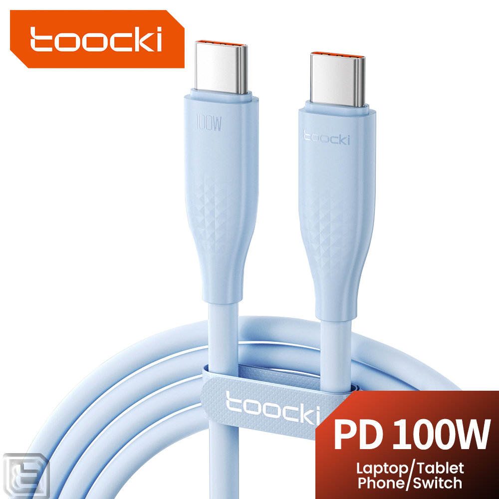 Toocki 100W 5A USB C ถึง USB C PD3.0 สายชาร์จเร็ว 60W 3A ประเภท C ถึง Type C สายเคเบิลข้อมูลสําหรับแล็ปท็อปแท็บเล็ตโทรศัพท์มือถือ