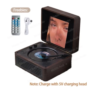 Middix CD/DVD Player พร้อมลําโพงสําหรับ Kpop Retro บลูทูธสเตอริโอเครื่องเล่นเพลงแบบพกพาแบตเตอรี่ในตัว AUX อินพุต/เอาต์พุต