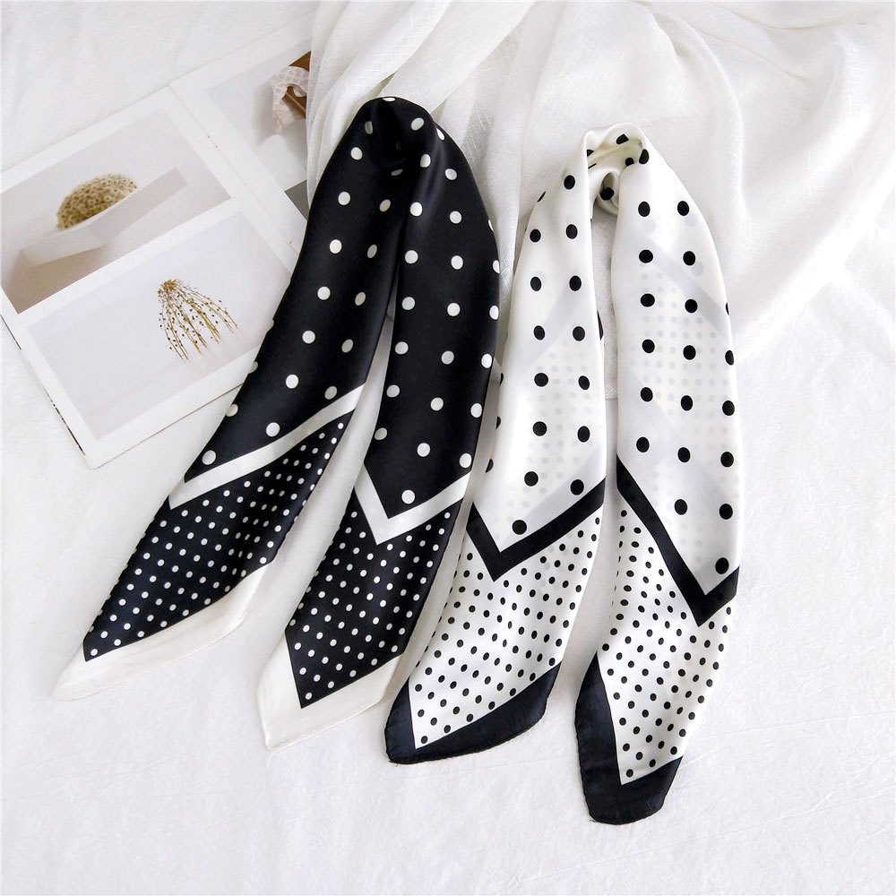 90 ซม./35.4 นิ้ว Polka Dot Lady แฟชั่นผ้าพันคอผ้าพันคอ tudung bawal hijab เครื่องประดับแฟชั่น