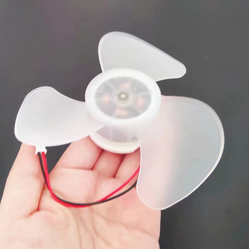 มอเตอร์ bruesless 5-12V DC 3 ใบพัดพลาสติกใสเปลี่ยนสําหรับ 5/6/8 นิ้วพัดลมตั้งโต๊ะฐานอุปกรณ์เสริม tta