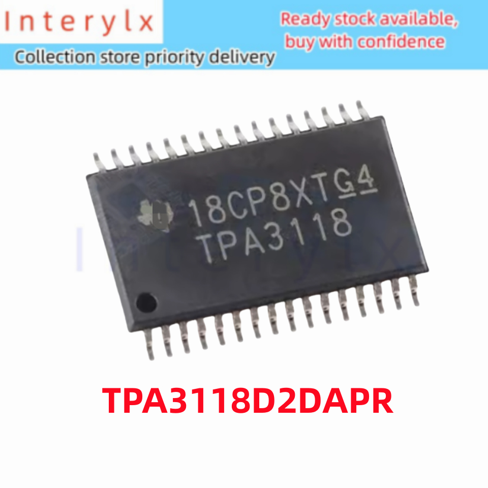 1 ชิ้น/ล็อตใหม่เอี่ยม TPA3118D2DAPR TPA3118 TPA3118D2 HTSSOP-32 Mono Class D Audio Amplifier Chip