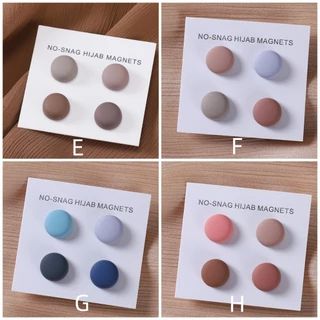 Macaron สีเข็มกลัด Pin ชุด 4 ชิ้น Multi-ใช้ Hijab Party ของขวัญ AccessoriesSolid 4 ชิ้น