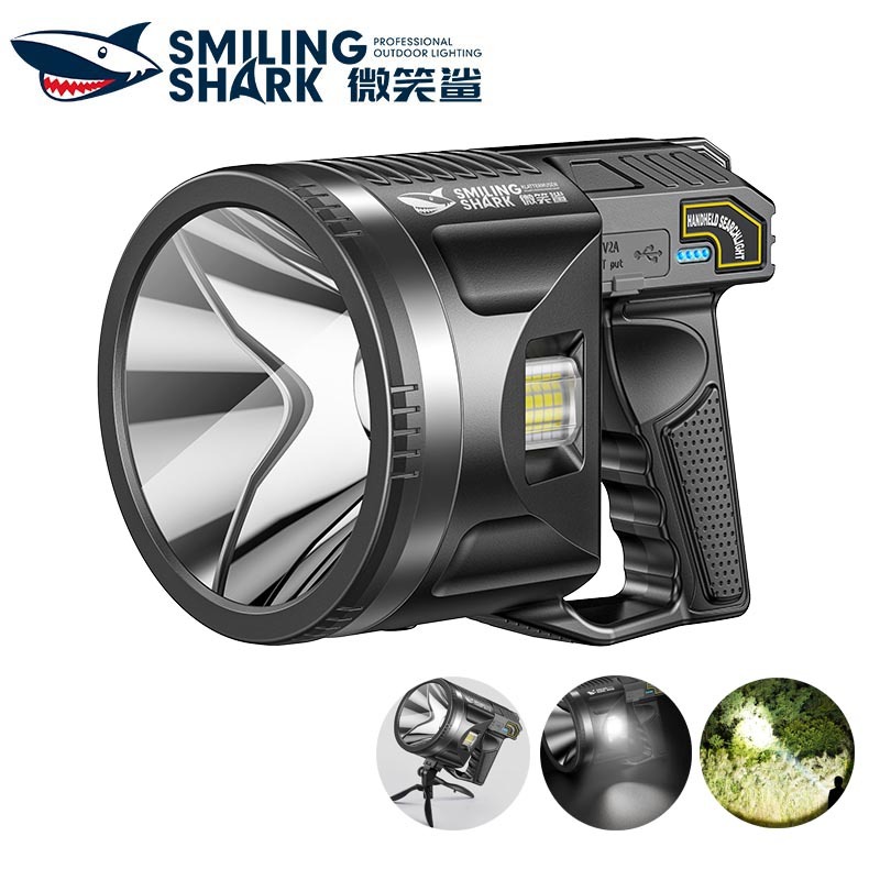 SmilingShark ST5129 ไฟฉาย led 5500lm ไฟทำงาน คบเพลิง ซุปเปอร์ไบรท์ 6โหมด ค้นหาแสง Type-C ชาร์จใหม่ได้ กันน้ำสำหรับตั้งแคมป์เดินป่าในครัวเรือน