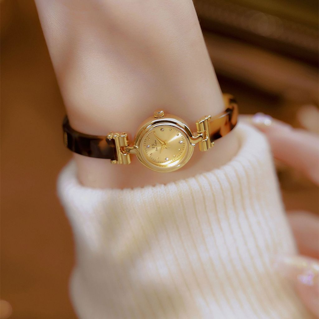 Bs bee sister French high-end temperament tortoise shell amber retro สร้อยข้อมือนาฬิกา FA1842
