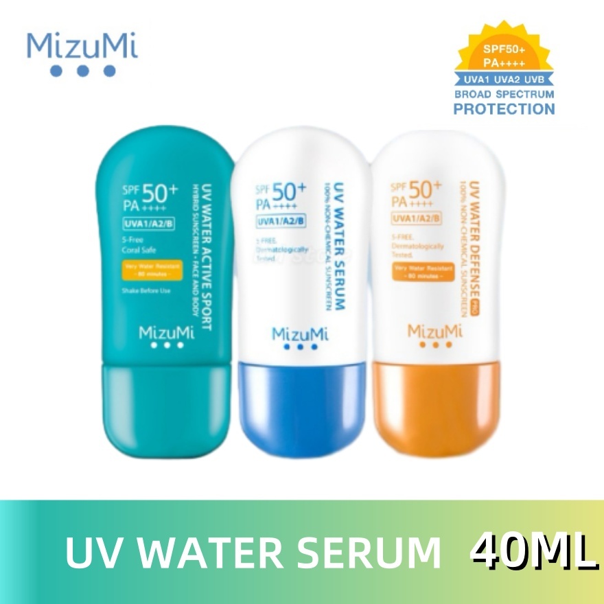 Mizumi UV Mizumi ครีมกันแดดสําหรับผิวแพ้ง่าย ขนาด 40g คละสูตร [Water Serum/ Water Defense Pro/ Active Sport