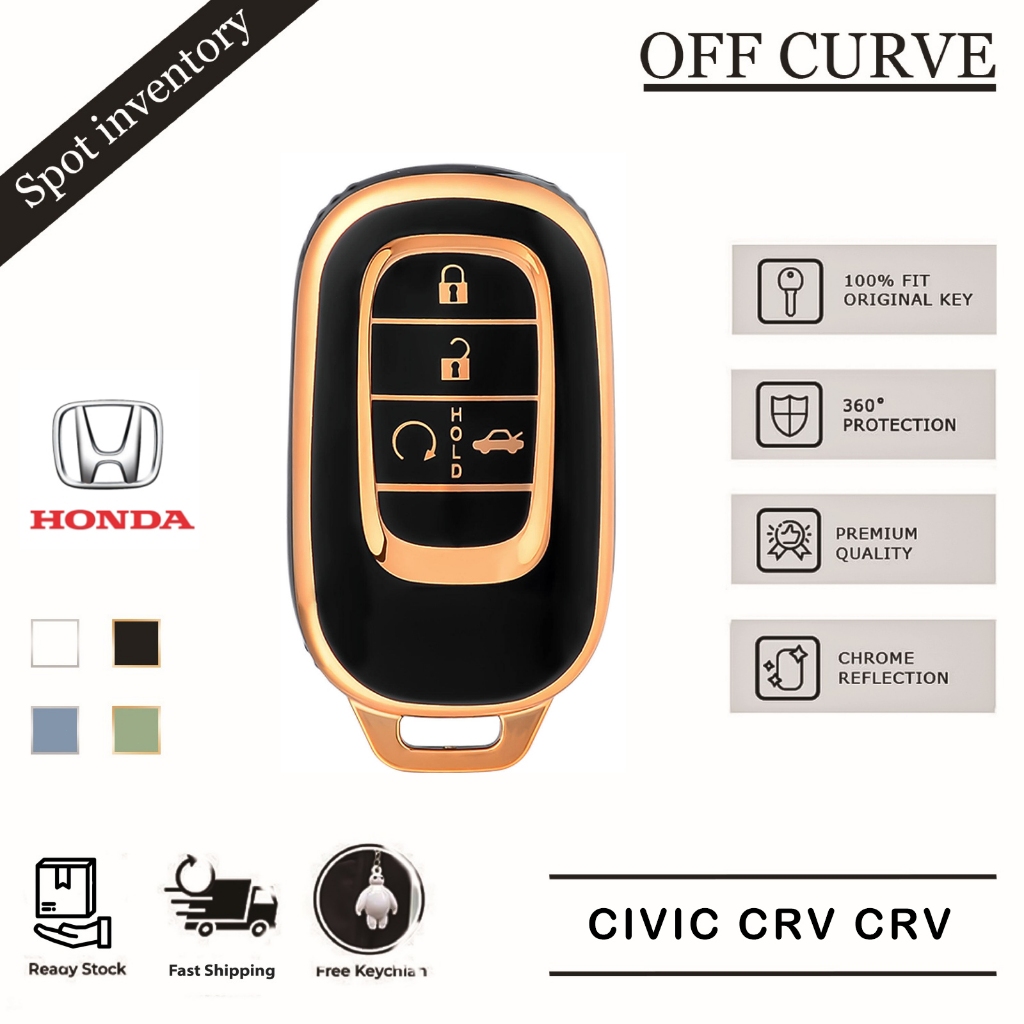 Honda HRV 2022 Honda CRV 2024 Honda Civic 2022 FE Keyless Smart Entry/ Push Start ใหม่ TPU ฝาครอบกุญแจรีโมท/กรณี