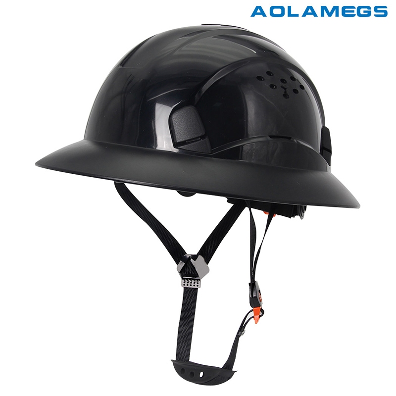 AOLAMEGS ผ้าขาวทั้งหมดหมวกแข็งโครงสร้างหมวกนิรภัยระบายอากาศ ANSI CE