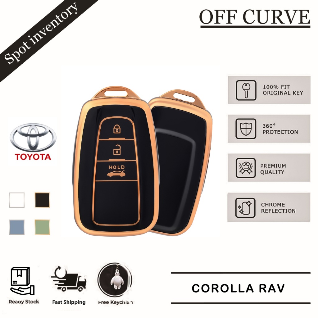 Toyota Corolla Altis Corolla Cross Camry RAV 4 Push Start ออกแบบใหม่พรีเมี่ยม TPU Anti Scratch ฝาครอบกุญแจรีโมท/กรณีกุญแจ