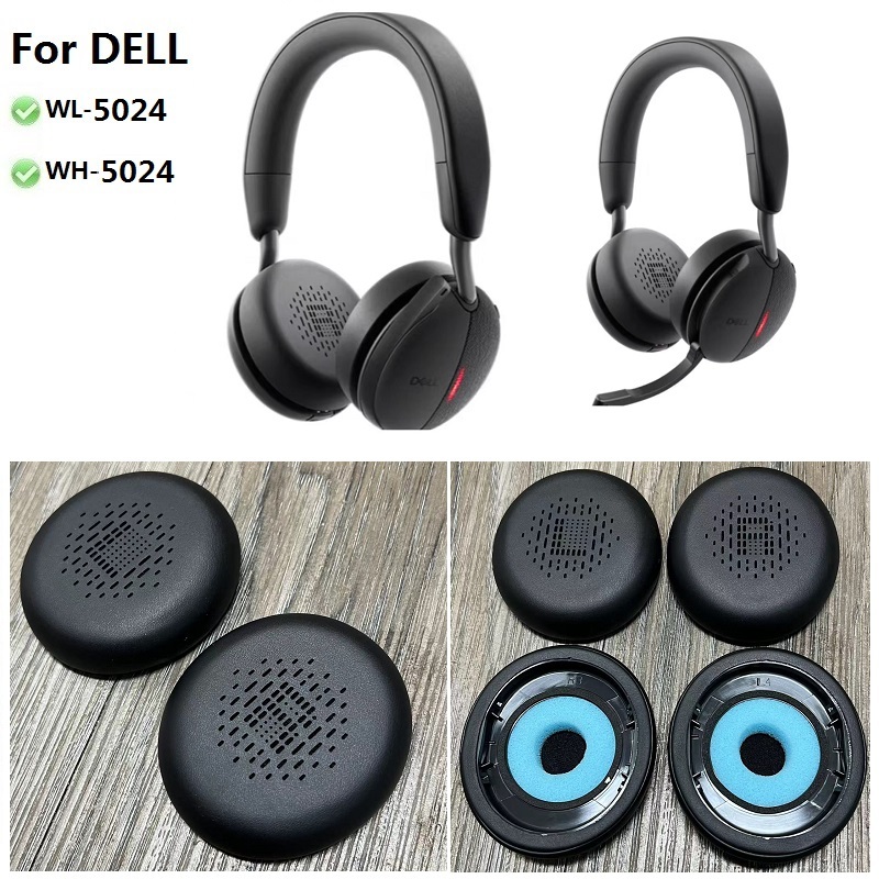 แผ่นรองหูฟังสําหรับ Dell WL-5024 WH-5024 หูฟังเปลี่ยน earmuff หมอนหูหูฝาครอบ super soft แผ่นรองหูฟัง