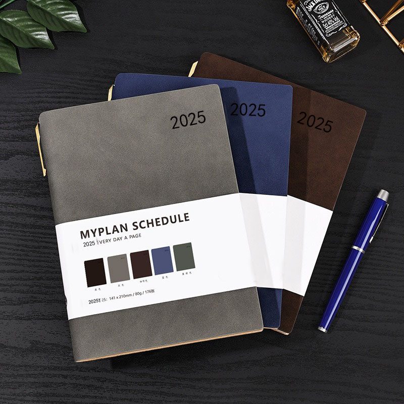 Agenda 2025 Planner เครื่องเขียนโน้ตบุ๊คและ Journal A6/A5/A4 ไดอารี่ Notepad รายวัน Sketchbook สํานักงานโรงเรียนหมายเหตุหนังสือ Organizer
