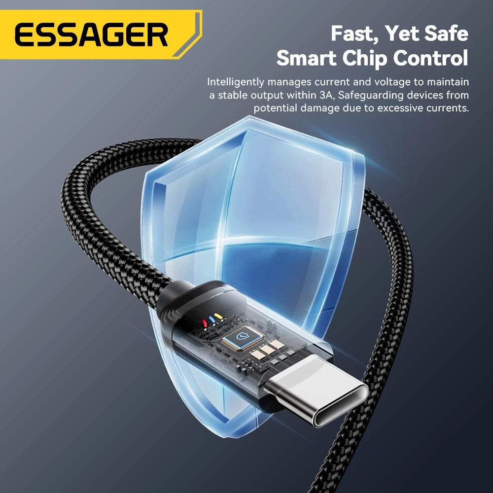 Essager 2.0 480Mbps Type C/Micro Cable Quick Charge ชาร์จเร็วสําหรับสมาร์ทโฟน Android thumbnail 5